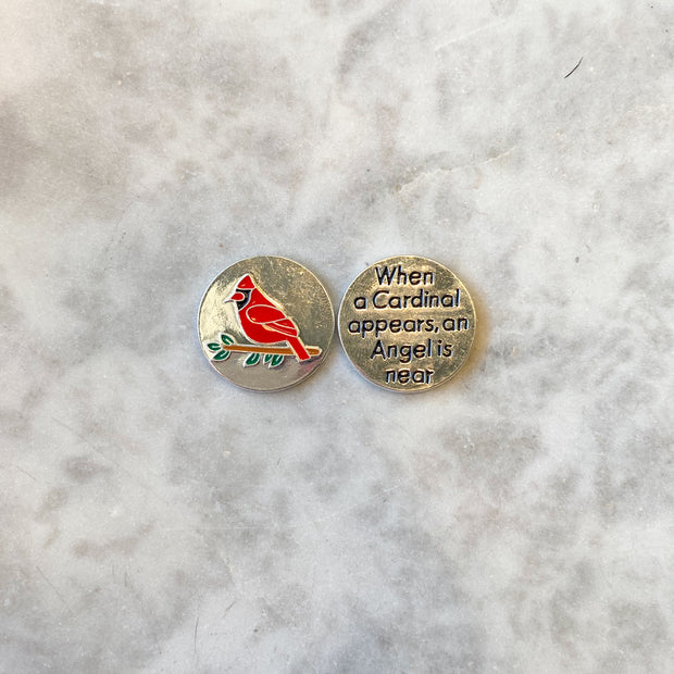 1" H Cardnial Memorial Token