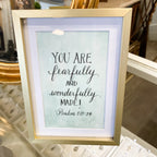 4x6 Gold Framed Scriptures; Quotes