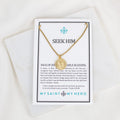Seek His Face Necklace 24"+1" Gold