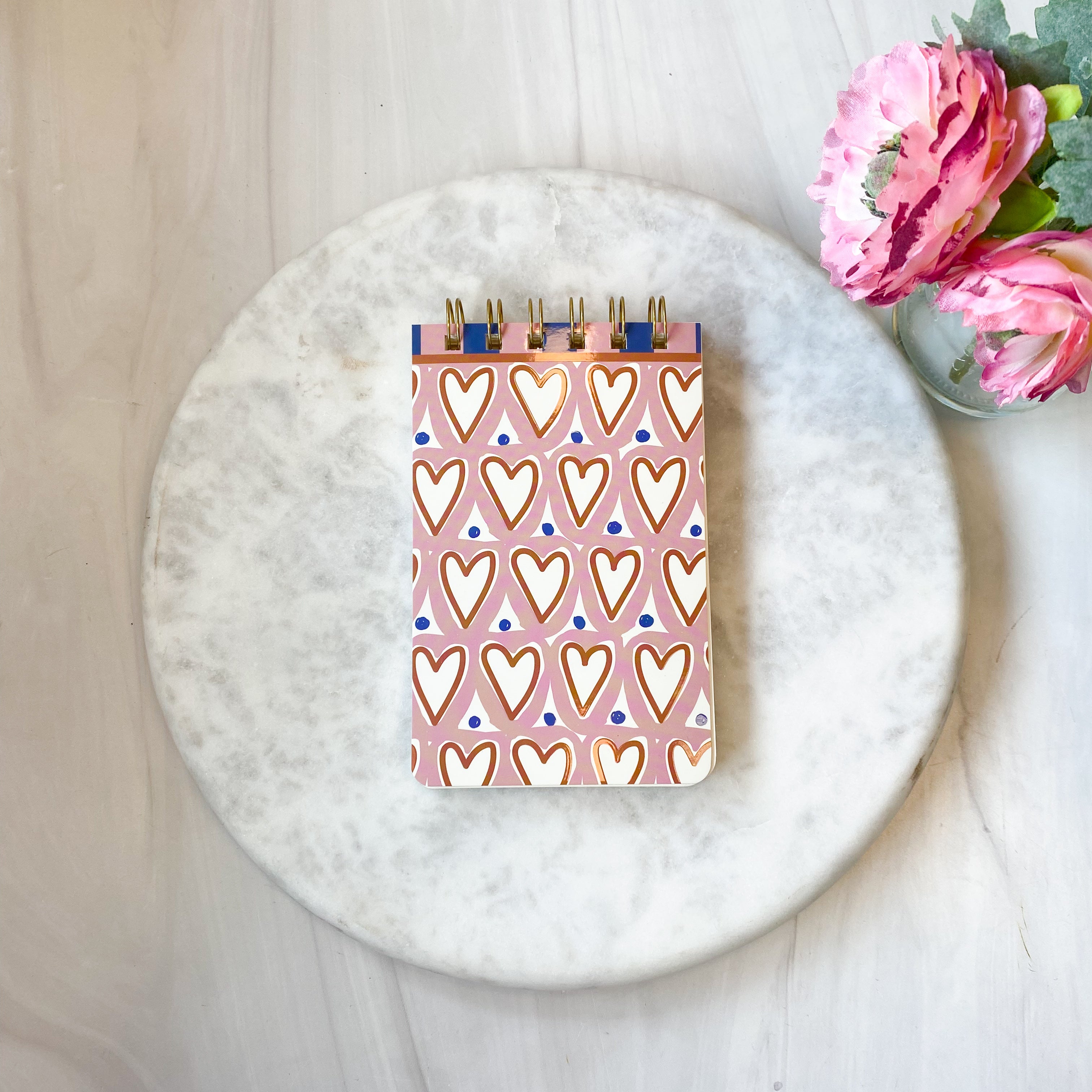A Dopo Hearts Twin Wire Notepad