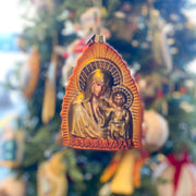 EC 5" Madonna and Child Ornament with Holy Spirit on Back
