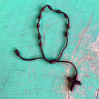 Knotted Cord Rosary Decade Adjustable Bracelet