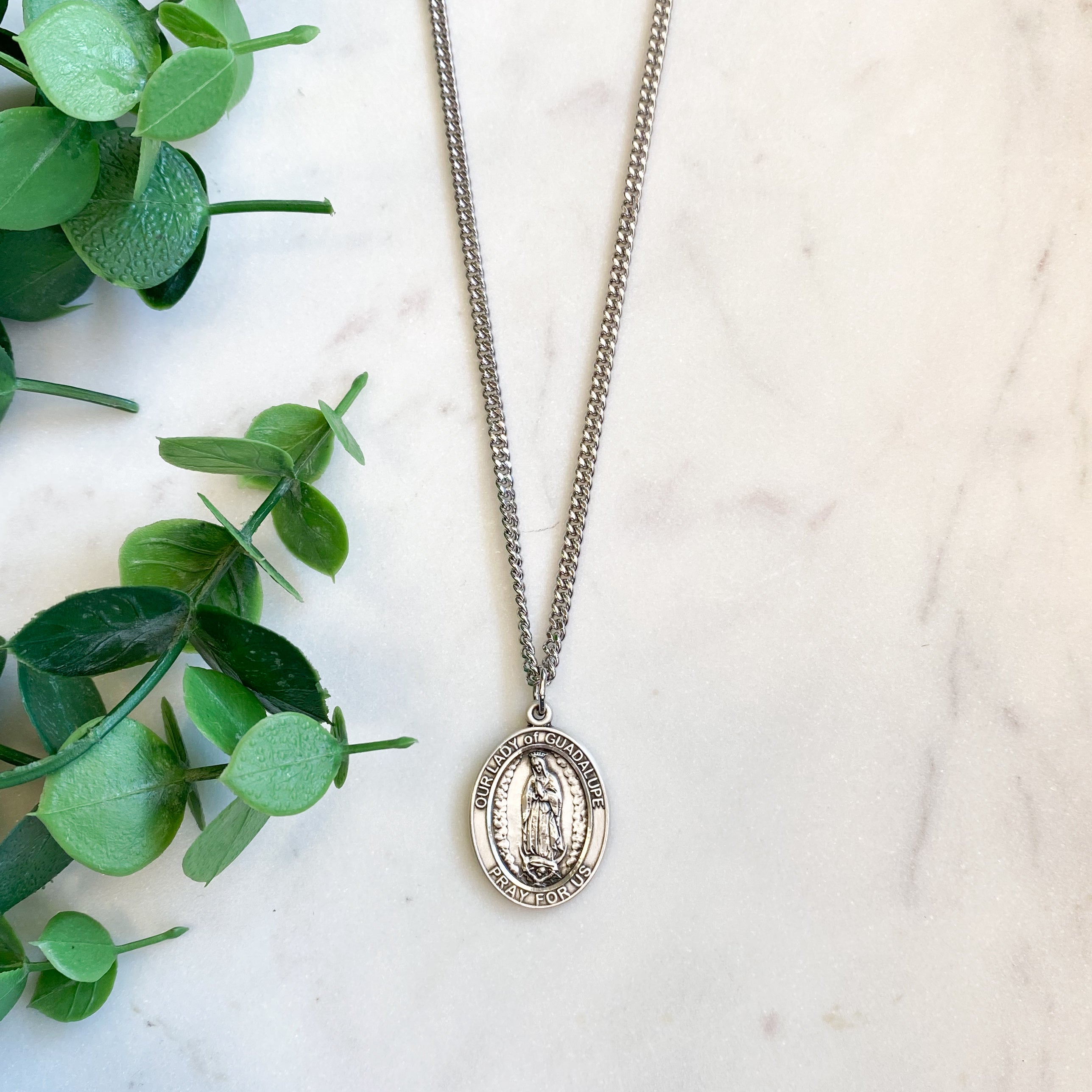 Oval Our Lady of Guadalupe Necklace