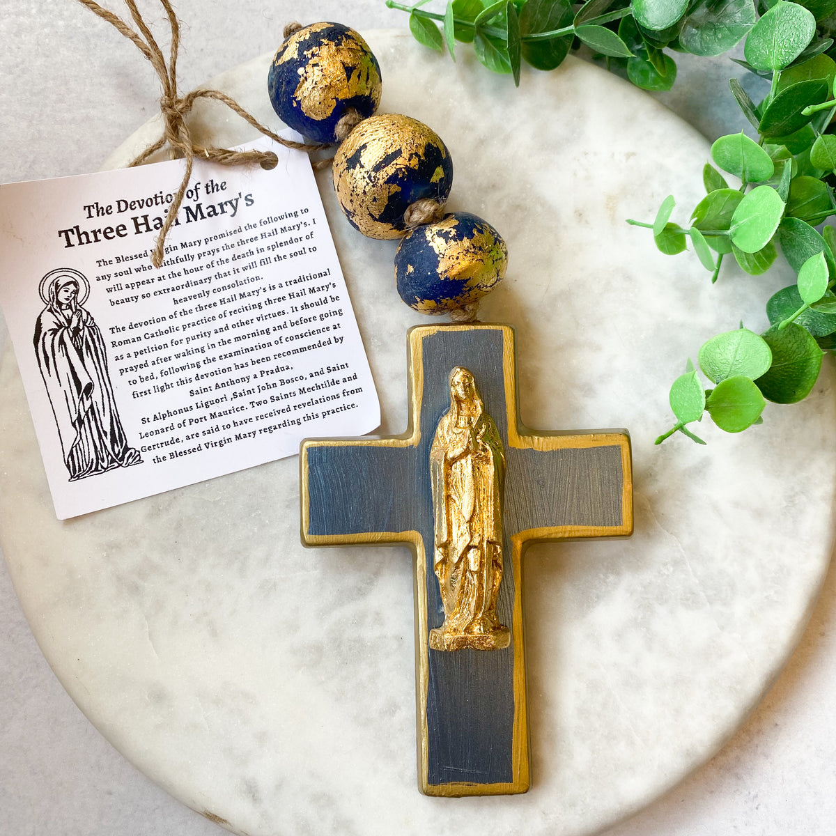 Devotion to 3 Hail Mary and Cross