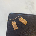 Acadian Flag Earrings - Bronze
