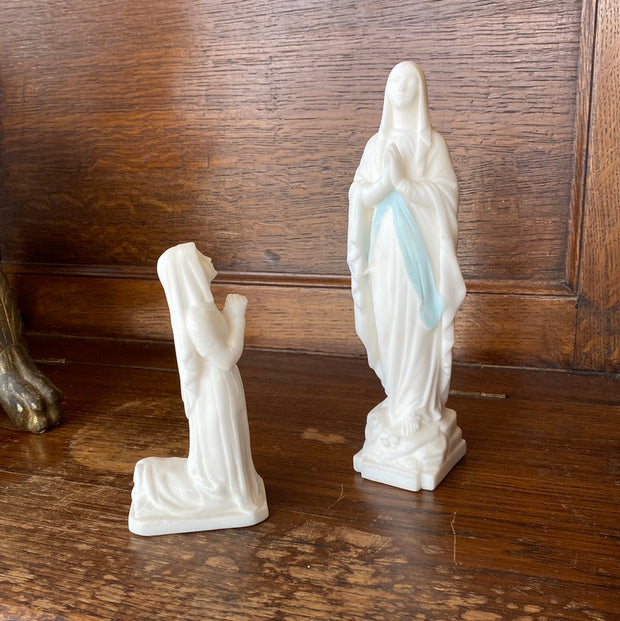 Our Lady of Lourdes Antique Statue Set