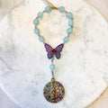 Sea Glass Butterfly Rosary