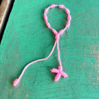 Knotted Cord Rosary Decade Adjustable Bracelet