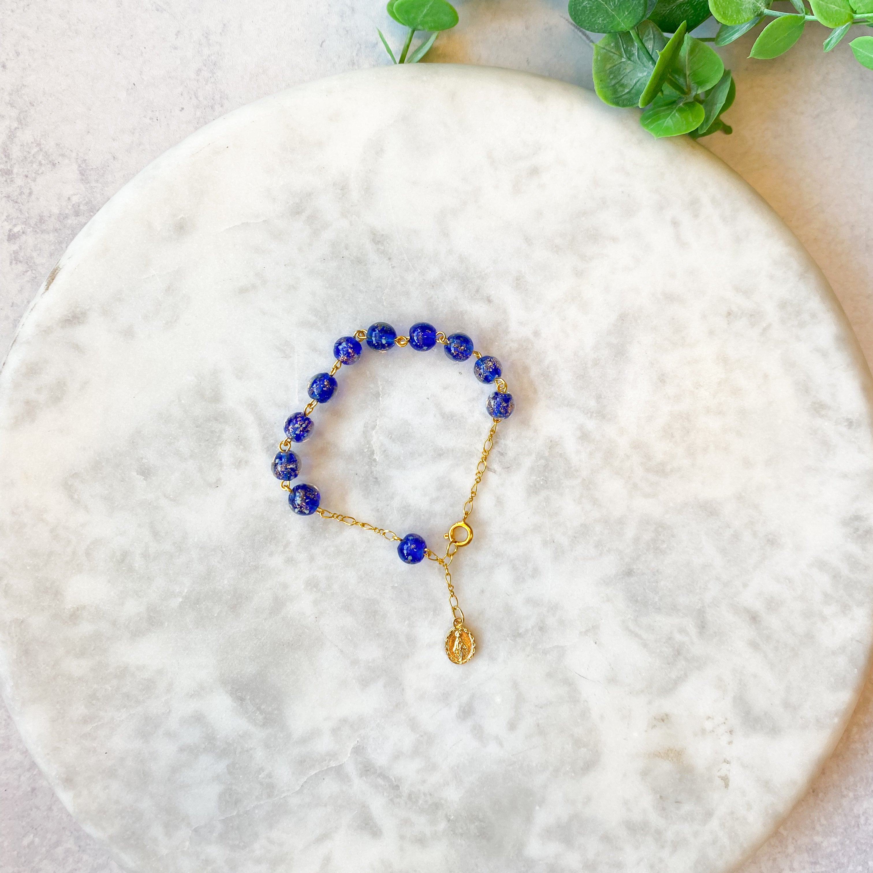 Luminous Glass Bead Prayer Bracelet from Fatima