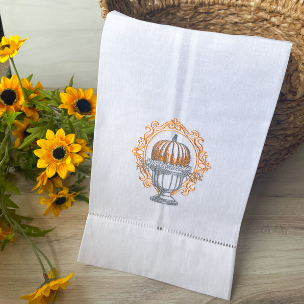 Handmade Pumpkin in Vase Tea Towel