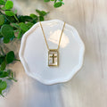 Mother of Pearl Cross Necklace