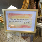 4x6 Gold Framed Scriptures; Quotes
