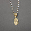 Sacred Heart Jesus 18" Pearl Pendant Necklace