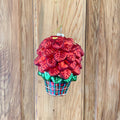 5" Poinsettia Ornament