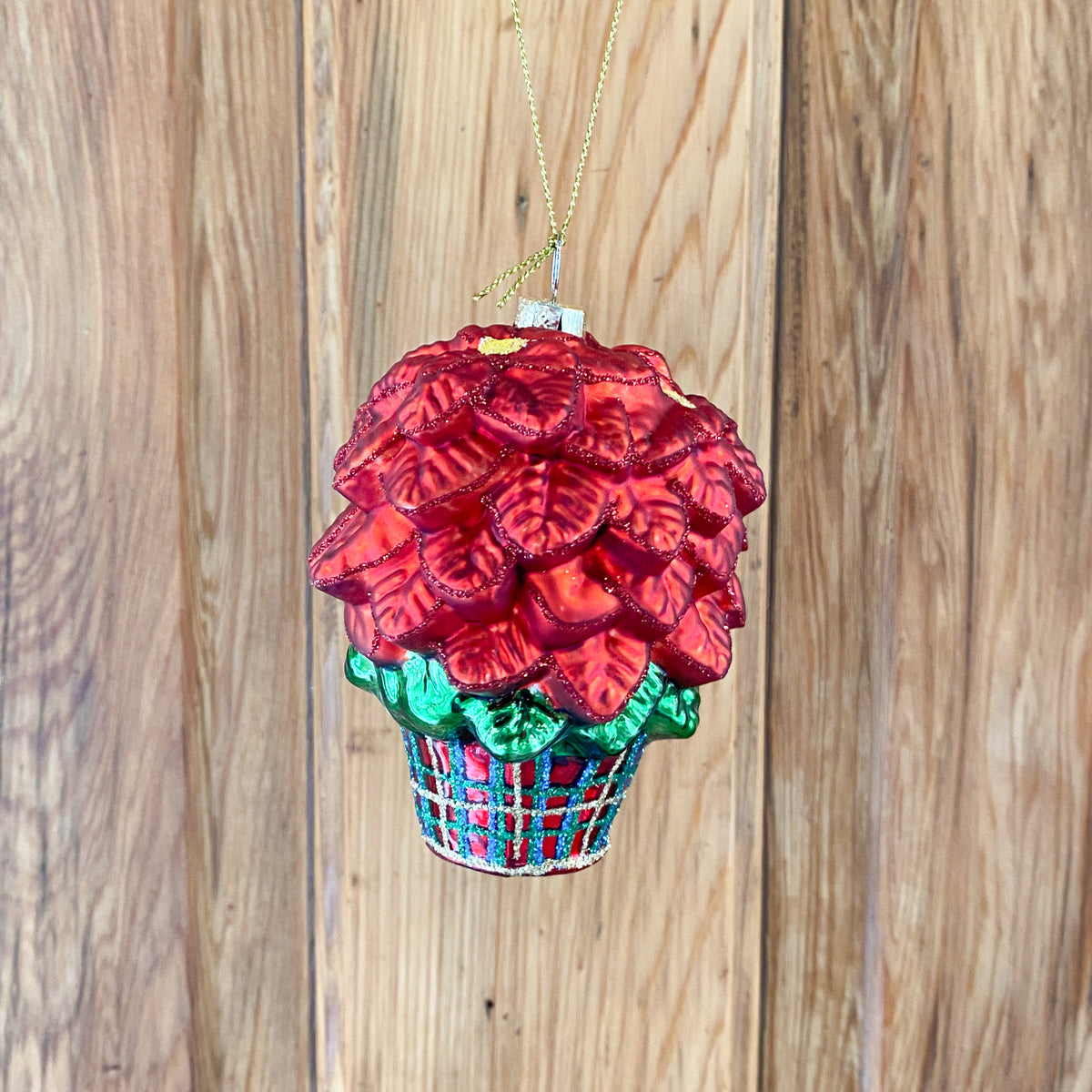 5" Poinsettia Ornament
