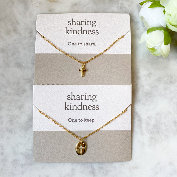 Sharing Kindness Necklace Cross