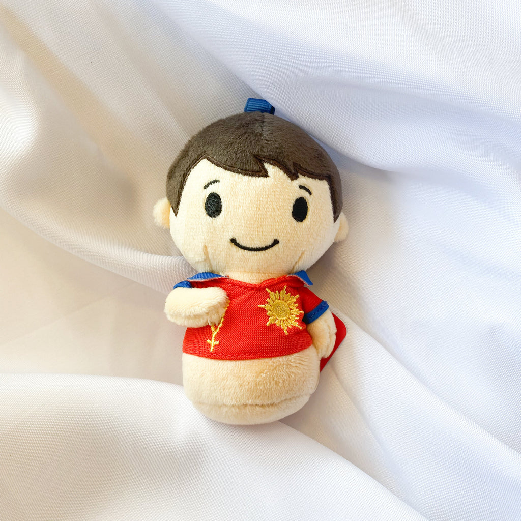 Saint Carlo Acutis Catholic Mini 4.75" Plush Doll — Patron of the Internet Khaki Pants