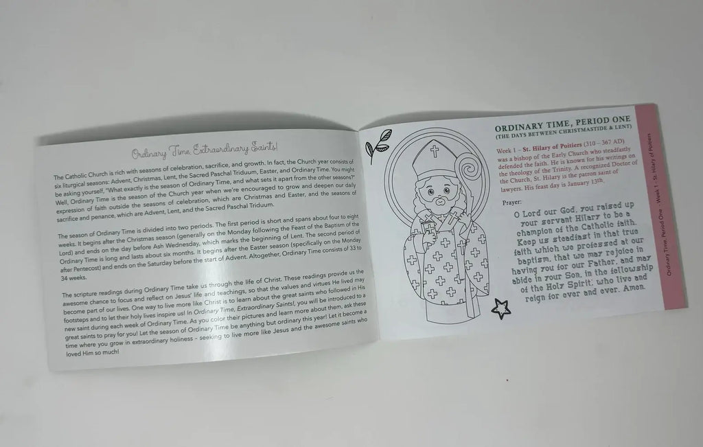 Catholic Saints Ordinary Time Coloring Book