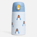 Blue Gingham Mary Water Bottle – 13.5oz Stainless Steel