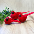 5"-9" Cardinal With Clip (3 ea/set) Red