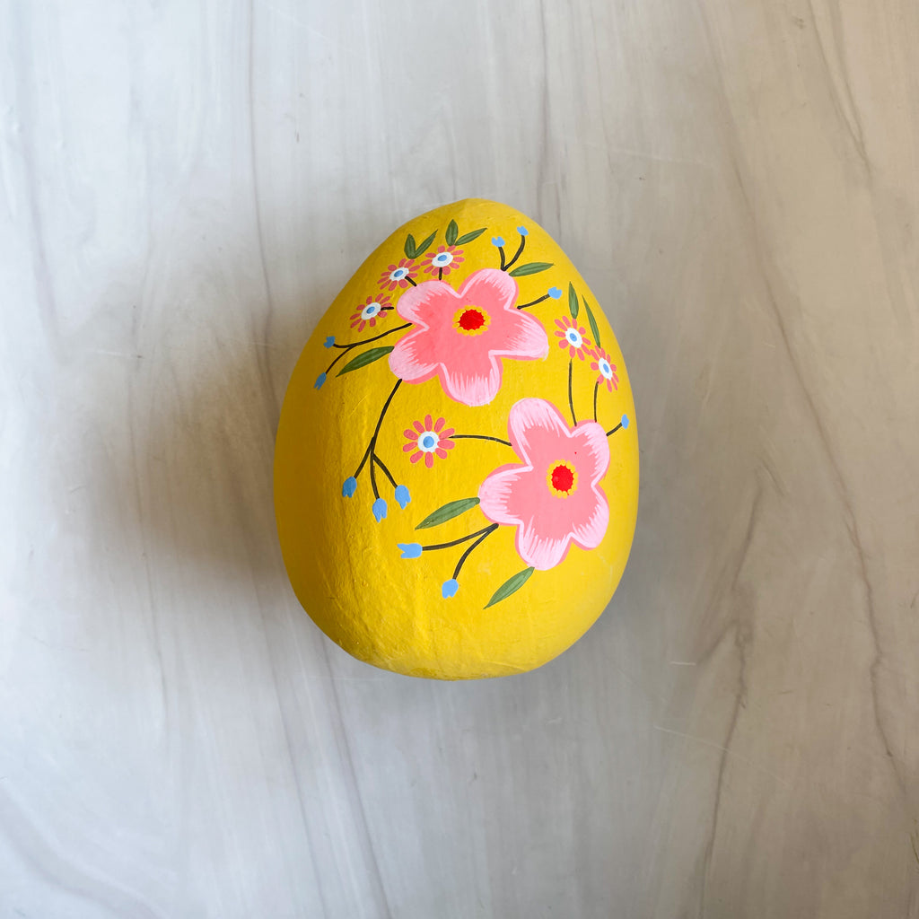Papermache Floral Easter Eggs