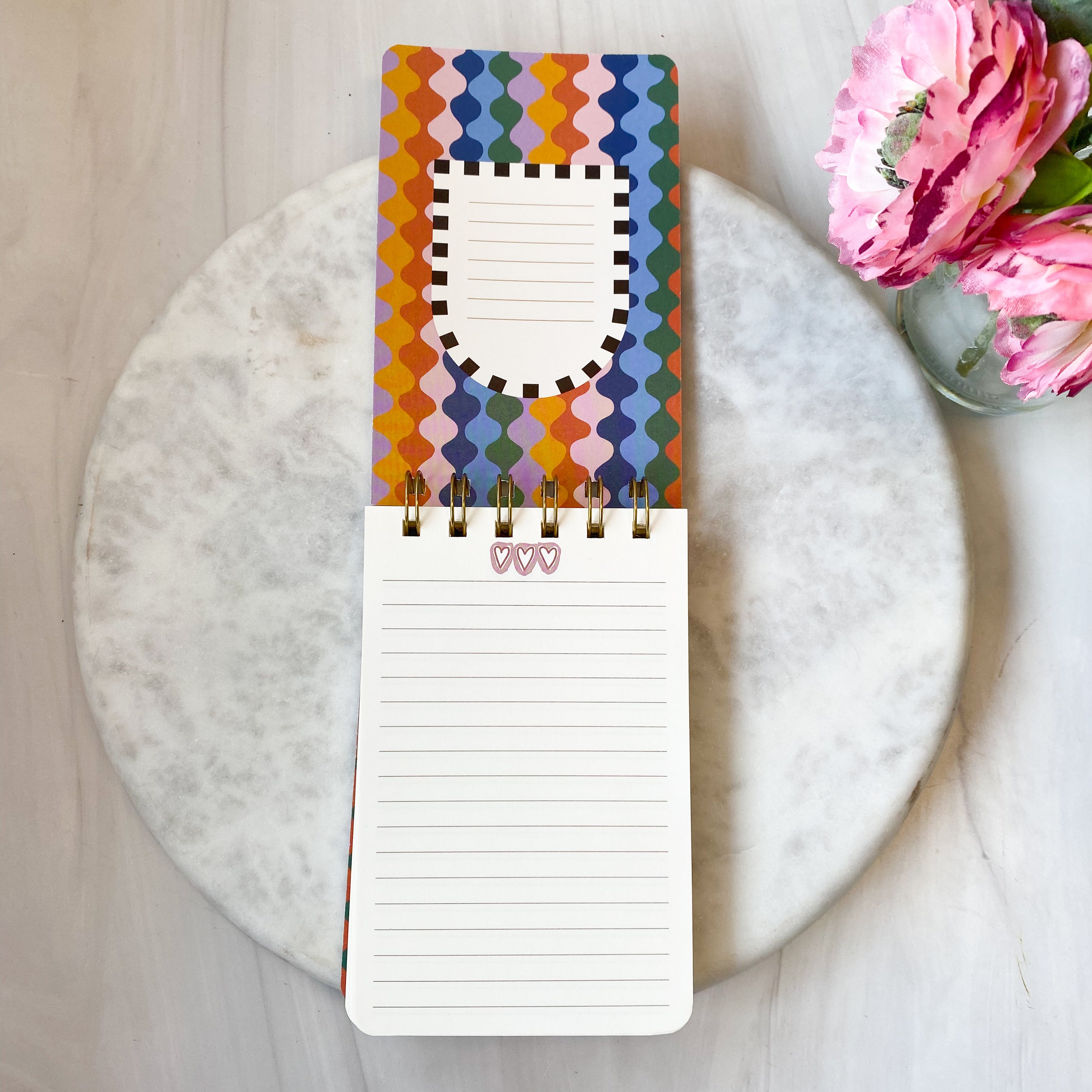 A Dopo Hearts Twin Wire Notepad