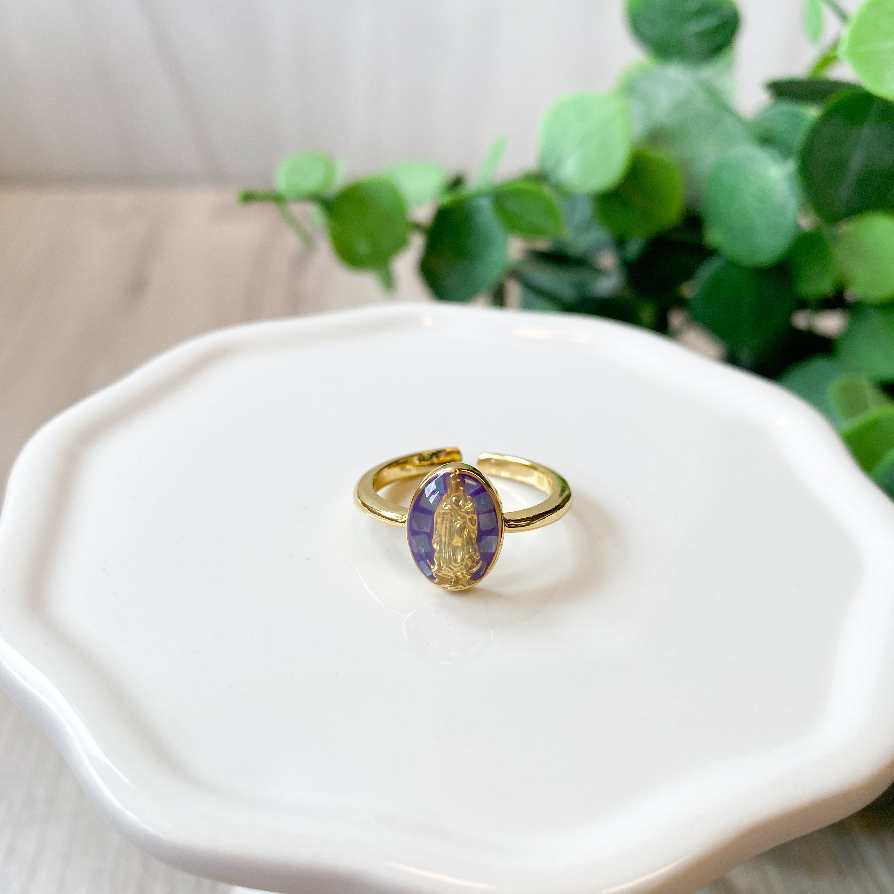 Blessed Mary Ring Purple