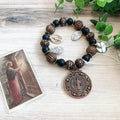 DB2025008 - Door Blessing - Copper/Black St. Benedict