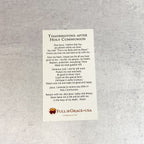 Thanksgiving After Holy Communion Holy Card NEW