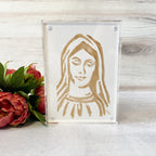 5x7 Assorted Linoblock Original Paintings in Acrylic Frame