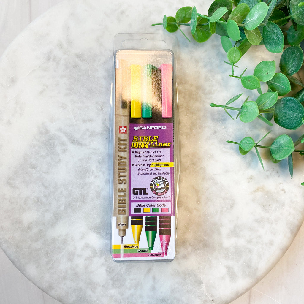 Bible Study Dry Liner Kit - GT Luscombe - 3 Hi-lighter/1 underliner