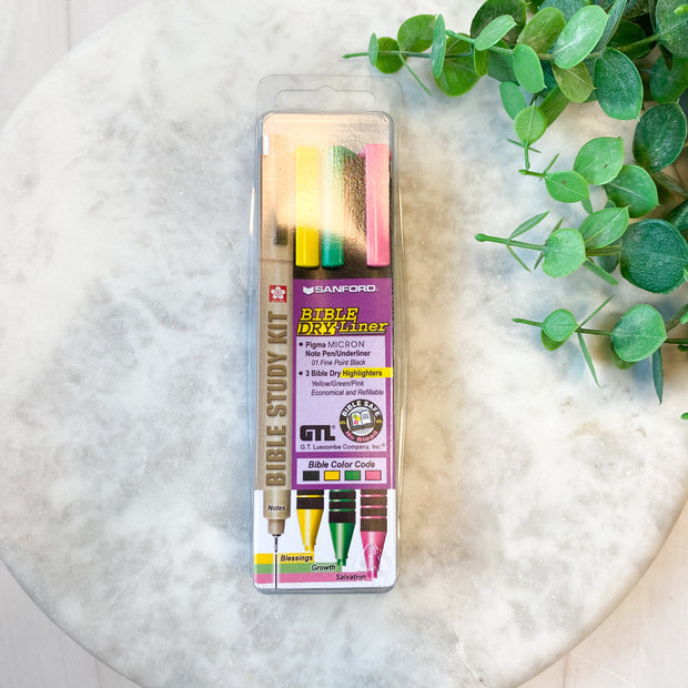 Bible Study Dry Liner Kit - GT Luscombe - 3 Hi-lighter/1 underliner