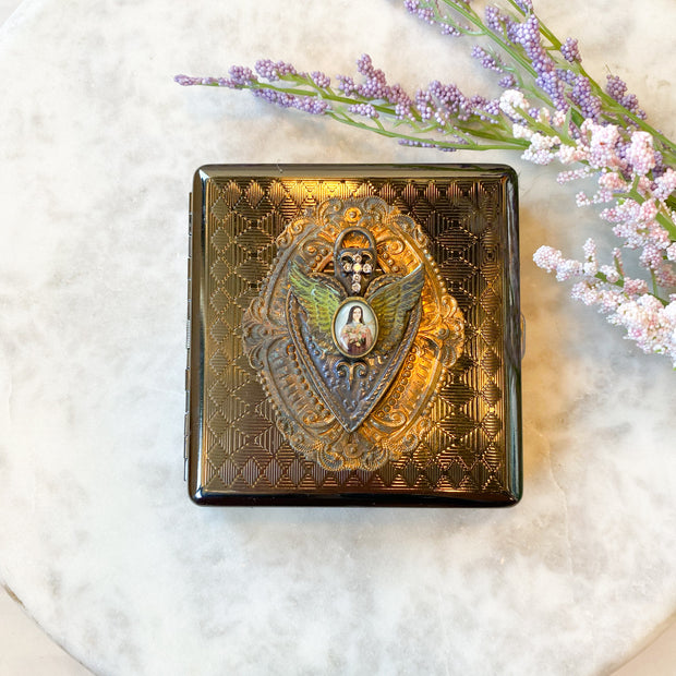 Vintage Jeweled Religious Card Holders