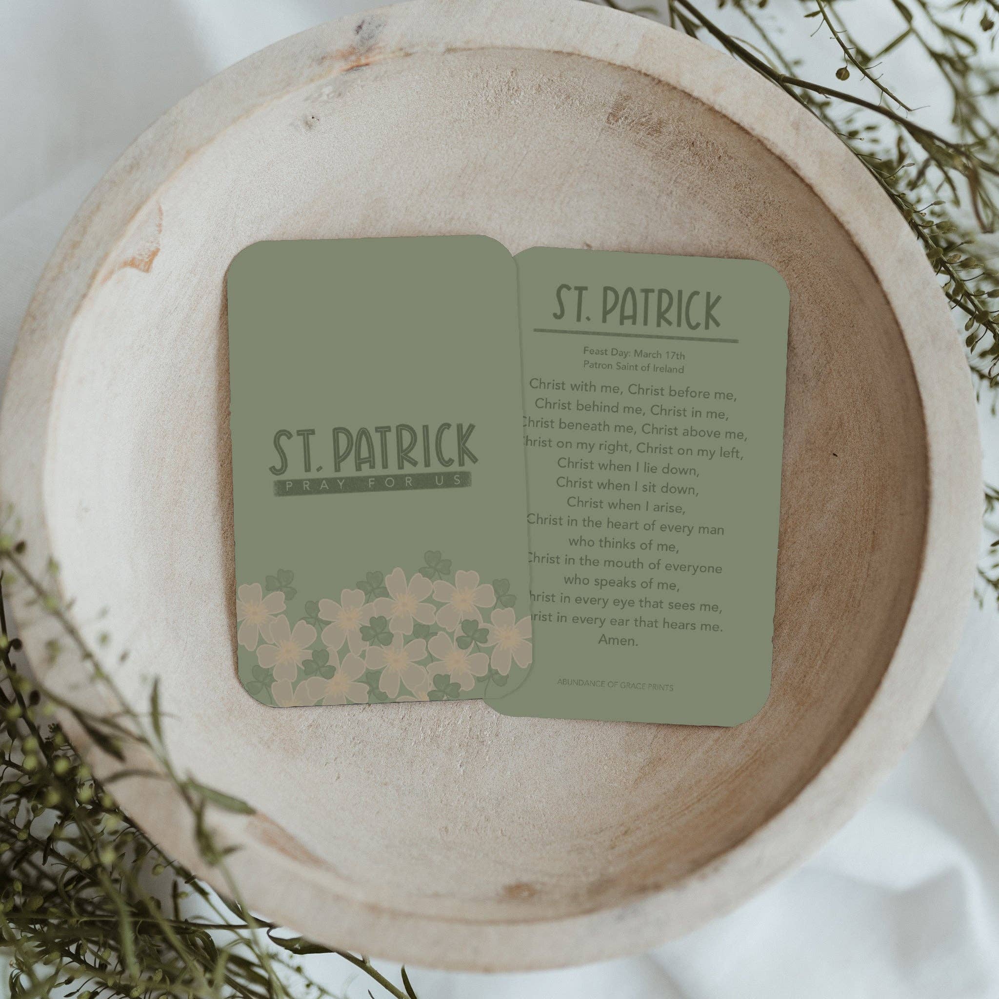 St. Patrick Prayer Card