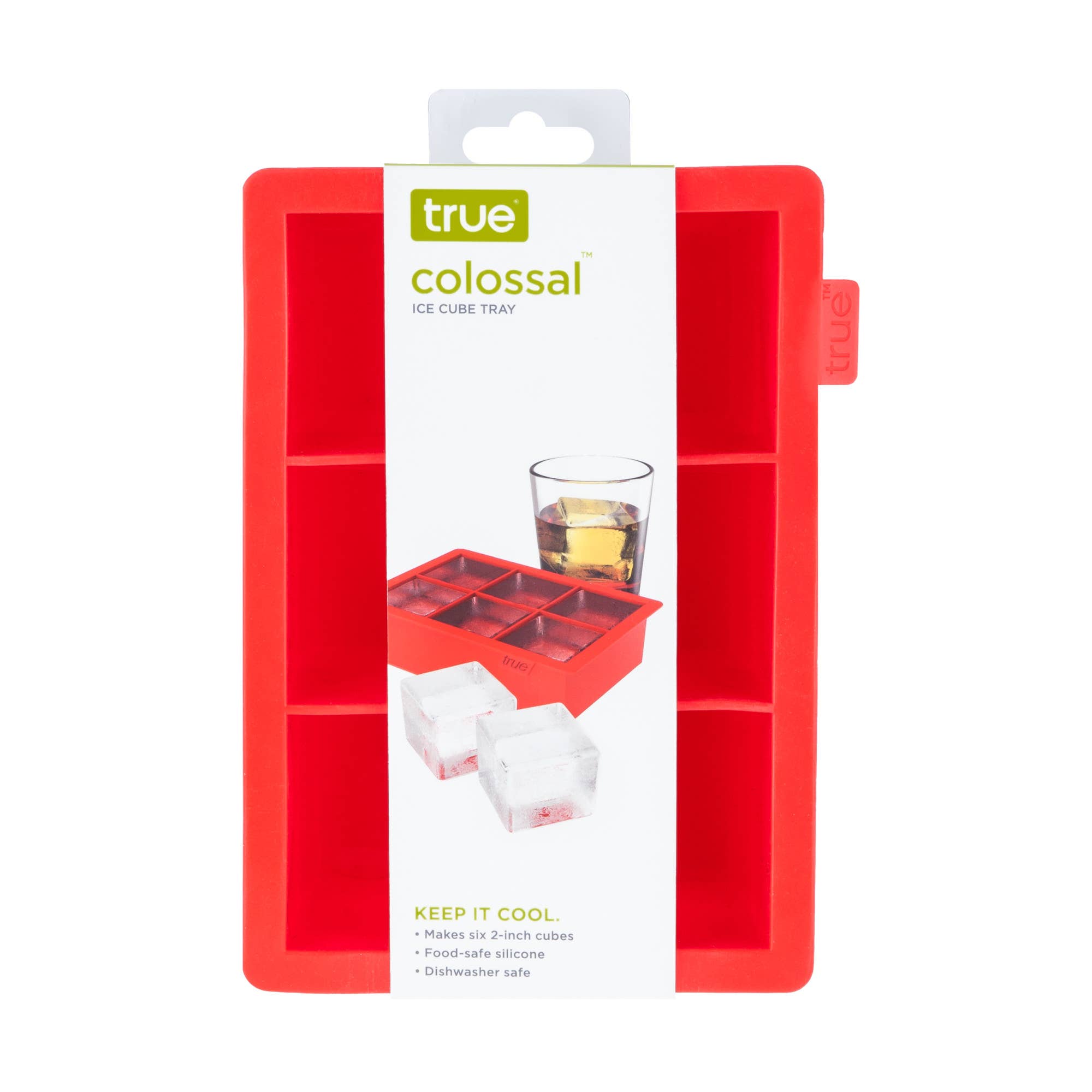 Colossal Silicone 2 inch Ice Cube Tray Gray