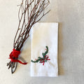 Christmas Greenery Monogrammed Cloth Napkins