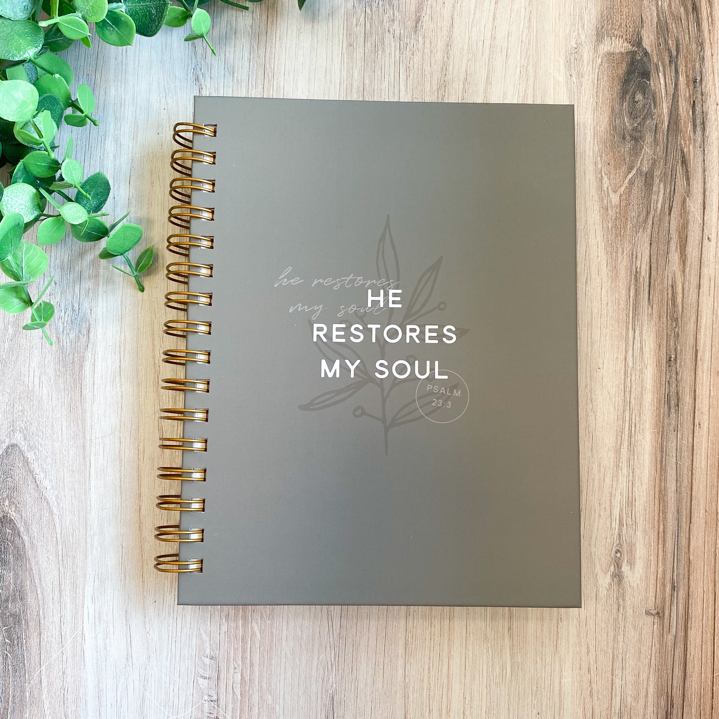 He Restores My Soul Hardcover Journal
