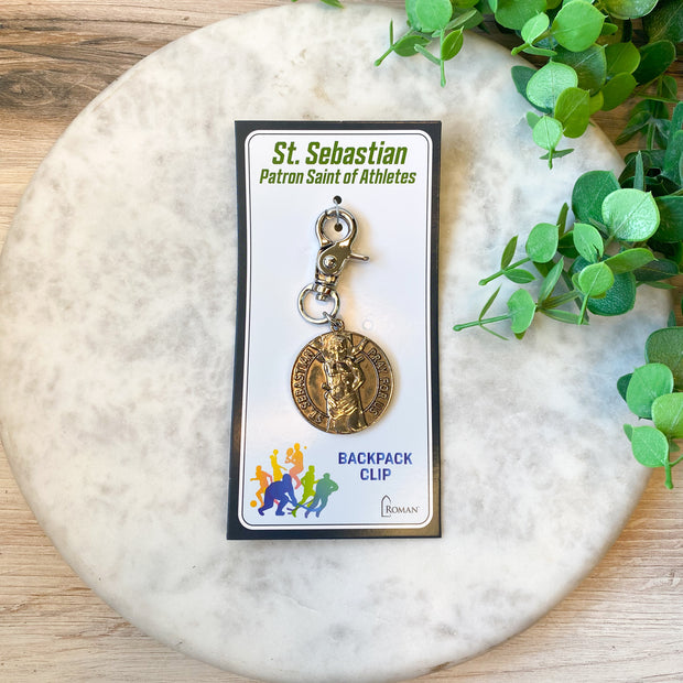 3"L St. Sebastian Backpack Clip