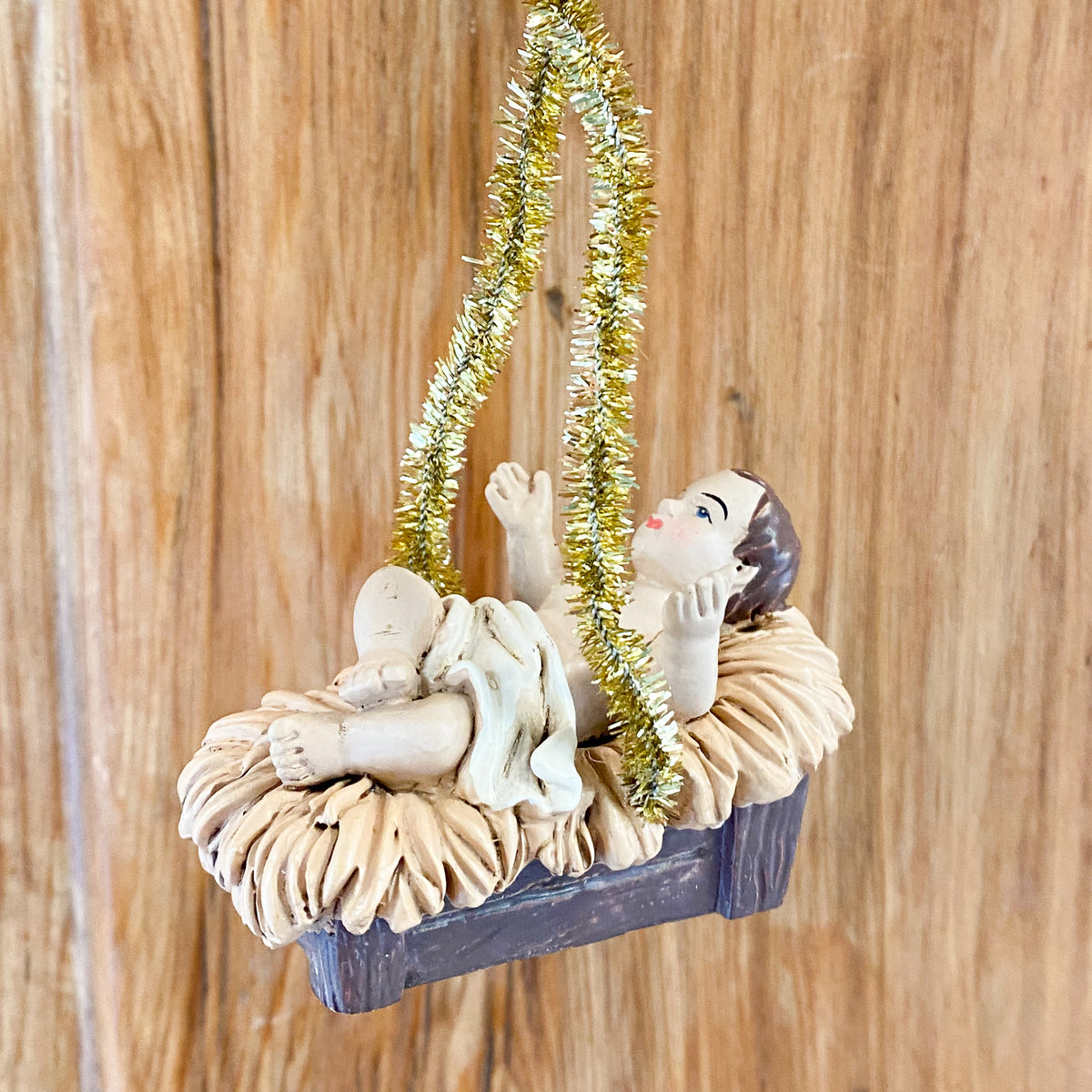 Resin Vintage Baby Jesus Ornament