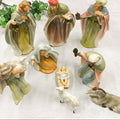 8.25"H Nativity 9 Piece Set Water