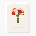 54 Day Rosary Novena Card | Bouquet of Roses - Single Card
