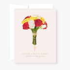 54 Day Rosary Novena Card | Bouquet of Roses - Single Card
