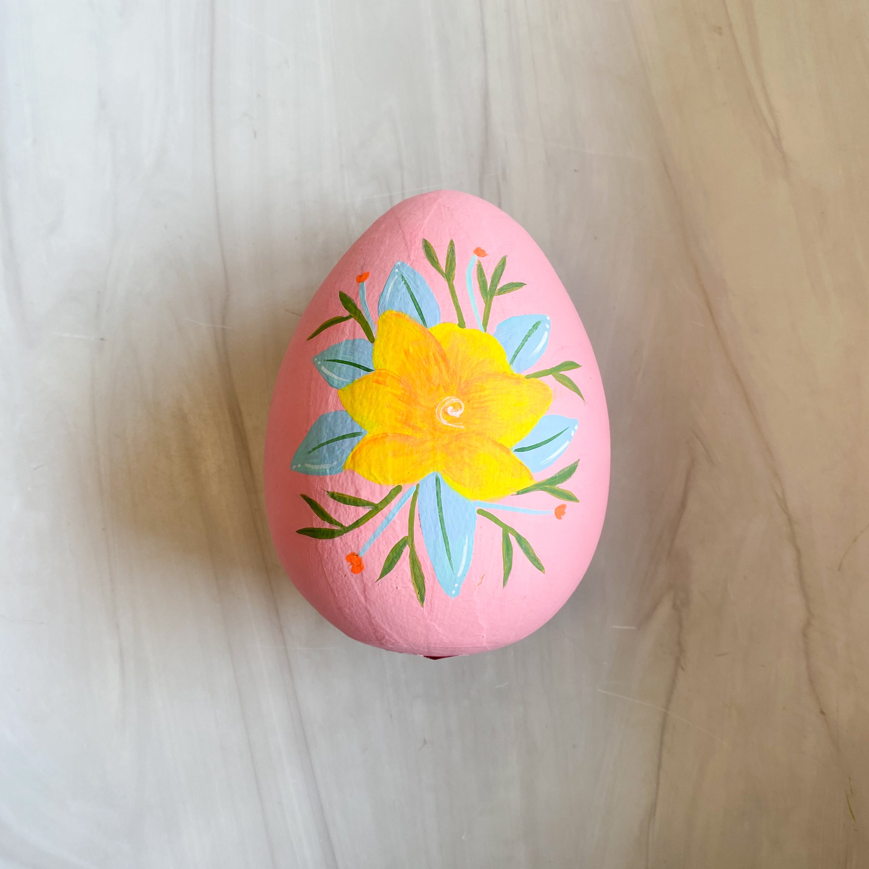 Papermache Floral Easter Eggs