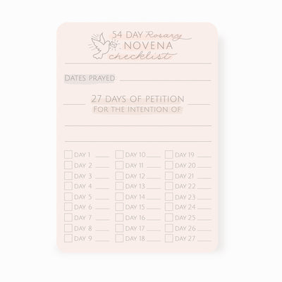 54 Day Novena Checklist