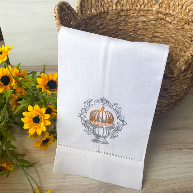 Handmade Pumpkin in Vase Tea Towel