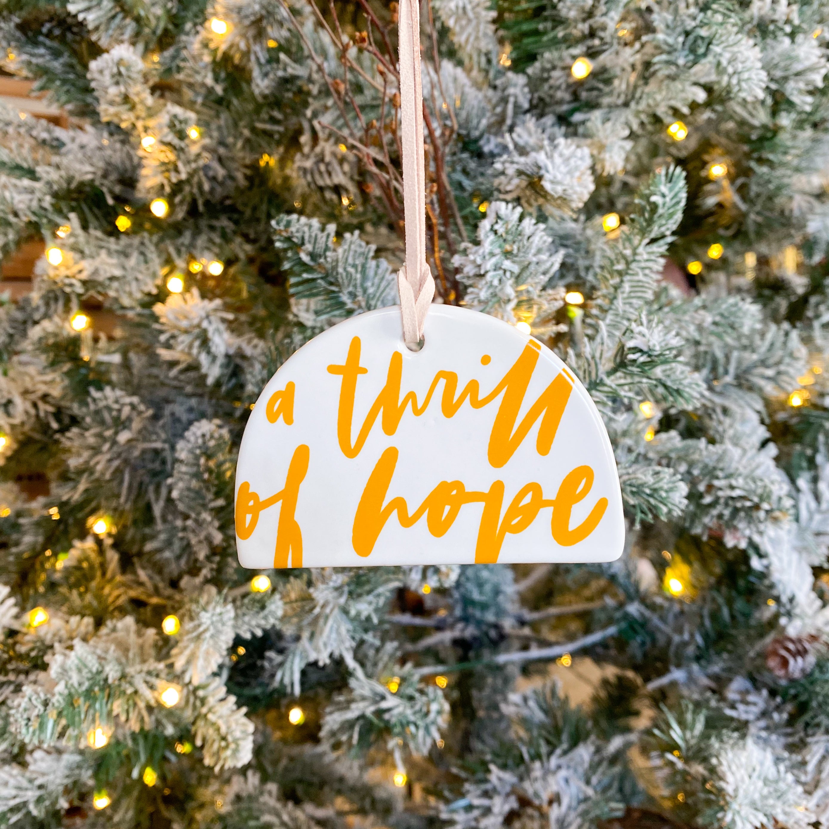 Porcelain Christmas Ornament  A Thrill of Hope