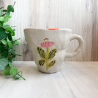 Stoneware Mug, (4) Floral images