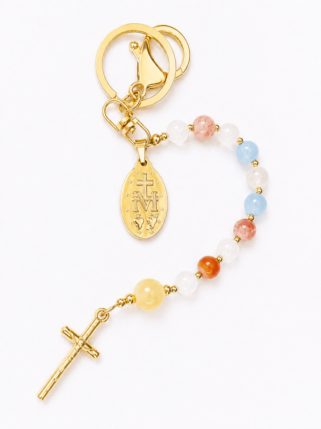 Rosary Decade Charm Keychain