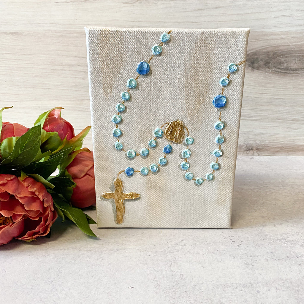 5x7 Rosary Canvas (Assorted Colors)