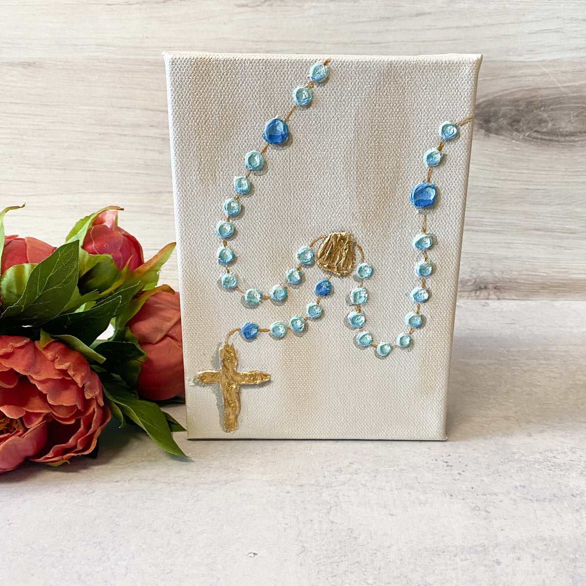 5x7 Rosary Canvas (Assorted Colors)